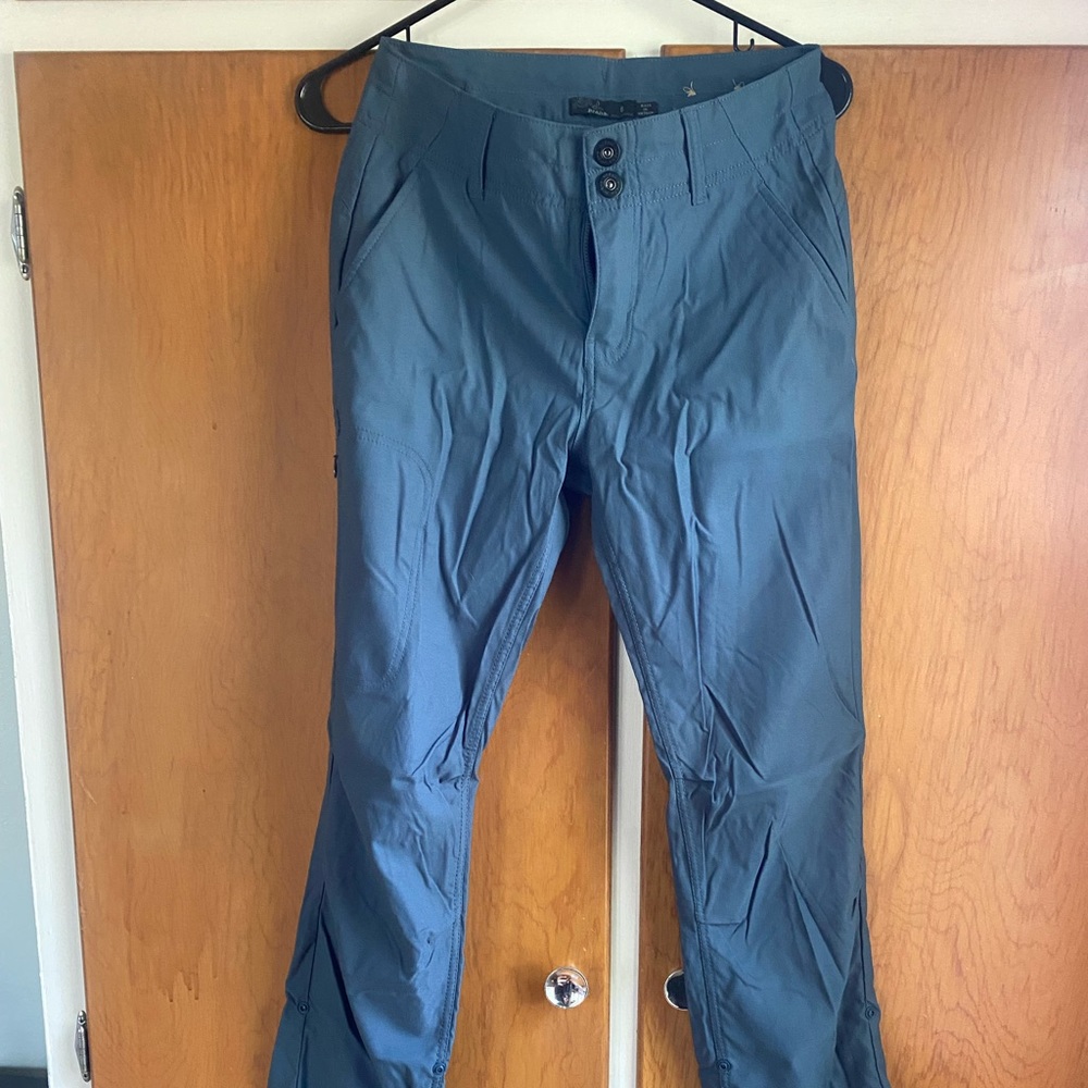 Prana Halle pants size 6, 2021/2022 season light blue, roll/snap legs